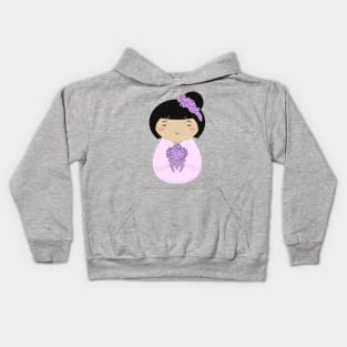 Kokeshi Wisteria Bride Kids Hoodie